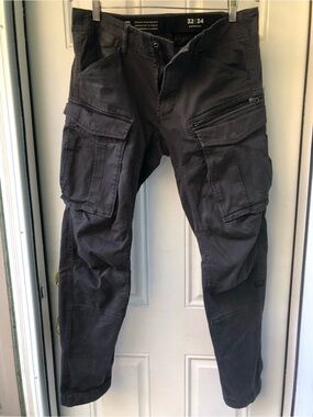 G-Star Raw Rovic Zip 3D Tapered Cargo Pants Charcoal Grey